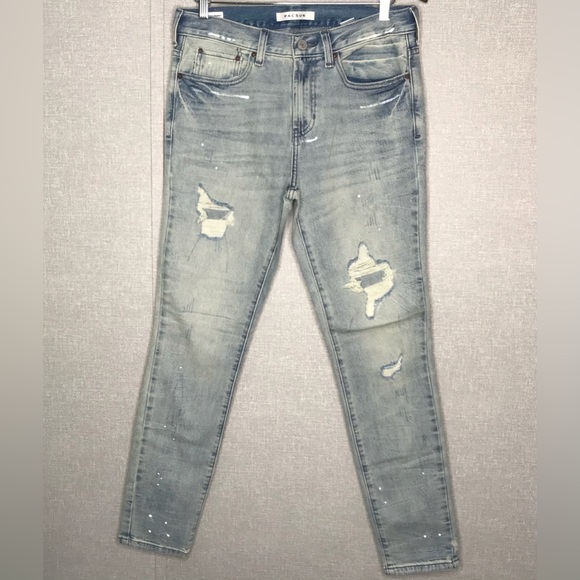 PacSun Other - PacSun Light Ripped Stacked Skinny Jeans